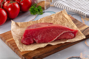 Raw beef meat fillet piece