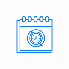 calendar time rewind.jpg icon sign vector
