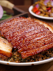 Traditional Chinese Salted Pork with Preserved Vegetables - Authentic Asian Cuisine