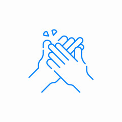 clapping hands applause icon sign vector