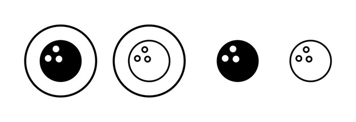 Bowling icon logo design. bowling ball and pin sign and symbol.