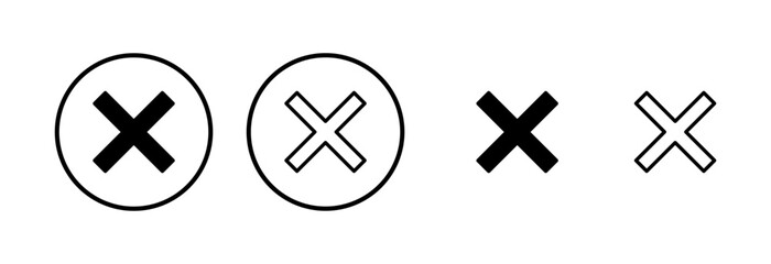 Obraz premium Close icon logo design. Delete sign and symbol. cross sign