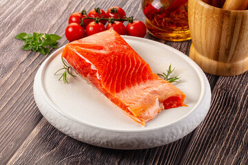 Gourmet salmon red fish fillet