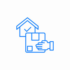 delivery to home icon sign vector