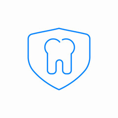 dental shield protection icon sign vector