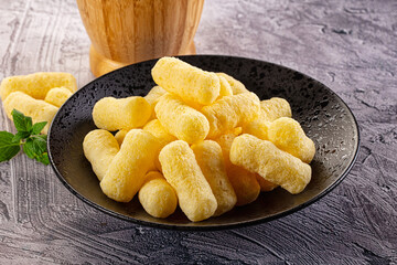 Golden crispy sweet corn sticks