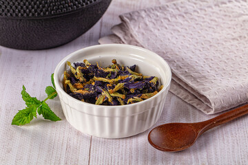 Blue dry Anchan tea flowers