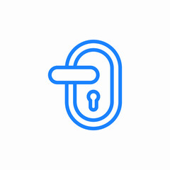door lock keyhole icon sign vector