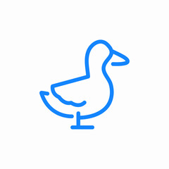 duck animal icon sign vector