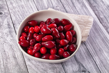 Red ripe sweet juicy dogwood