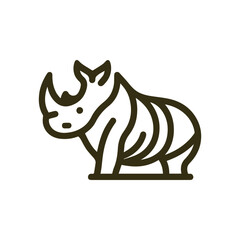 Fototapeta premium Line Rhino Logo