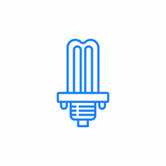 fluorescent lamp icon sign vector
