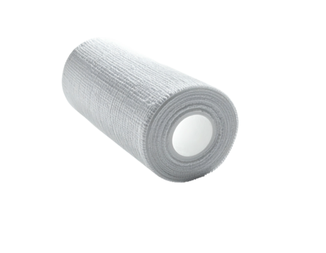 Rolled white bandage, medical wrap