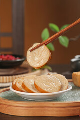 Traditional Chinese Dim Sum Dumplings with Chopsticks - Authentic Asian Cuisine Restaurant Food Presentation