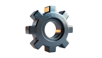 3D metallic gear graphic