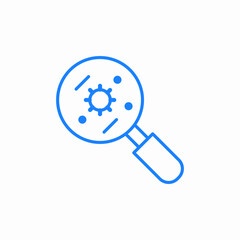 microbe search icon sign vector