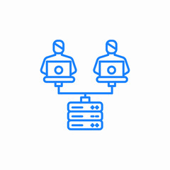 networking servers data icon sign vector