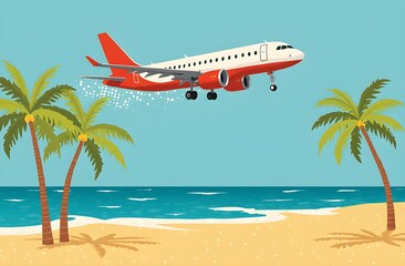 airplane on the beach