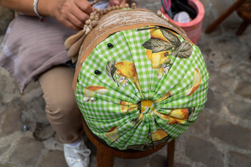Italy, Marche, Offida bobbin lace makers