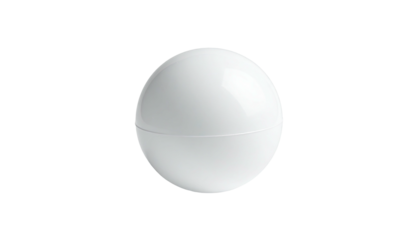 A single, smooth, white sphere, seemingly hollow