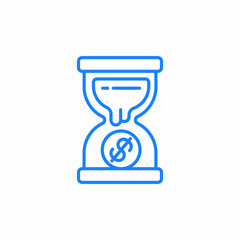 time is money icon sign vector