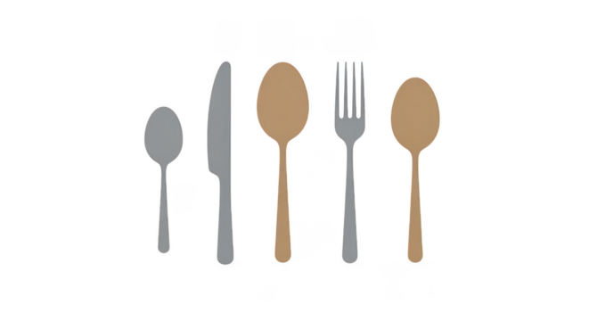 Flatware Set Spoons Fork Knife Icon