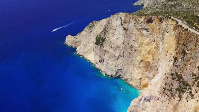 Navagio Beach, also known as Shipwreck Beach, is one of the most breathtaking spots in Greece. Located on the island of Zakynthos, this iconic cove is famous for its turquoise waters. Dji mini 4 pro