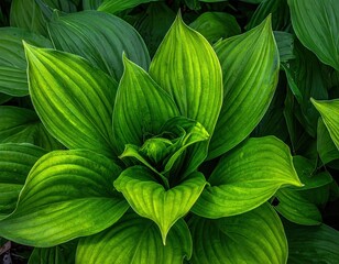 Vibrant Green Foliage Close Up
