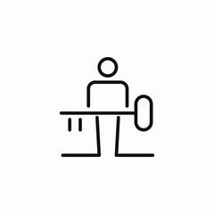strong man lifting icon sign vector