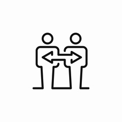two way communication icon sign vector