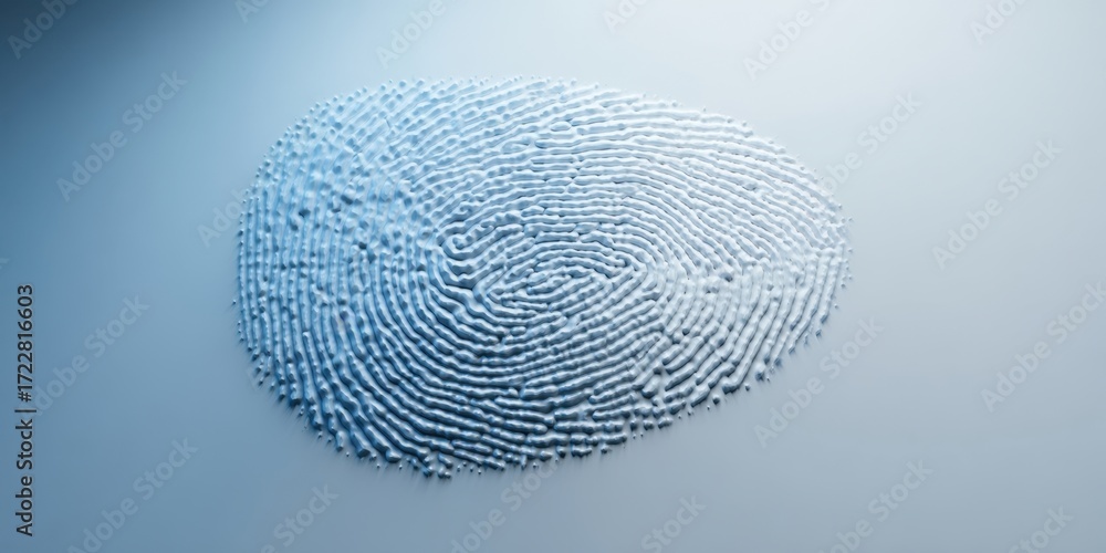 Poster the intricate fingerprint texture showcasing modern security and identity concepts.