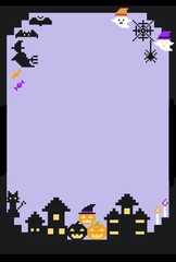 ハロウィン、ピクセルアートのイラスト。