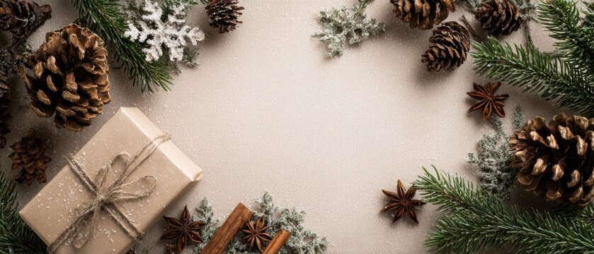 The beautiful arrangement of festive elements for a cozy holiday celebration.