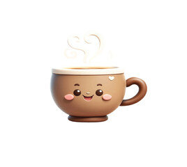 Enjoy a heartwarming break with this adorable coffee character, perfect for expressing love and warmth in your designs, a cheerful, cozy touch!