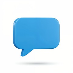Fototapeta premium Communication Cloud: A simple, yet striking visual of a blue speech bubble, standing as a symbol of direct communication, thought sharing, and interaction.