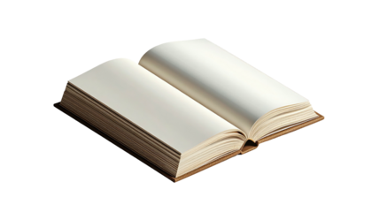 Open book, pages spread wide, light beige color