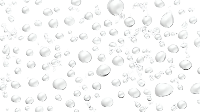 Collection of transparent bubbles floating on a black background, creating a sense of motion and depth. Ideal for abstract designs, backgrounds, and creative projects.