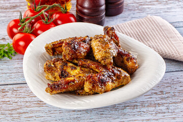Baked chicken wings with spices