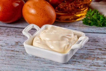 Homemade mayonnaise sauce dip cream