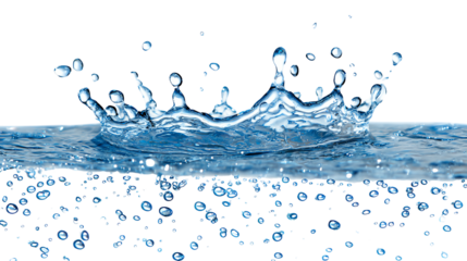 A close-up image of water splashing, capturing the dynamic movement of droplets and waves, highlighting the beauty and serenity of nature's most essential element.