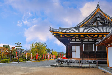 Sanjusangendo, the temple of  1001 statues of Kannon, the goddess of mercy, in Kyoto, Japan