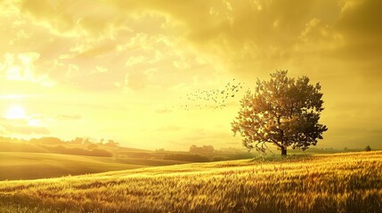 Elegant Scenery Background Images, covering scenes such as lake morning mist, mountain sunset, seaside afterglow, forest stream, flower field terraces. It presents elegant texture with soft tones
