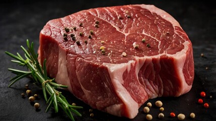 Fresh steak ingredient for barbecue and grill recipes. Ideal for protein marketing, healthy eating content, and food photography.