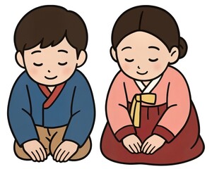 세배,절,한복,명절,추석,남자,여자,그림,만화,삽화