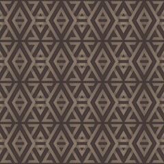 Abstract brown vintage wood geometric seamless pattern for a detailed wall decoration