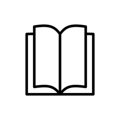 Book icon symbol for apps and websites. open book sign and symbol. ebook icon