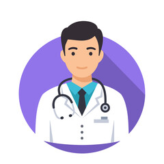 Fototapeta premium Friendly Doctor in Medical Uniform with Stethoscope