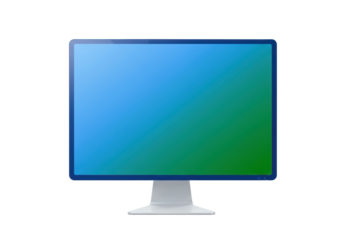 Isolated computer screen display, monitor flat design technology, no background computer monitor