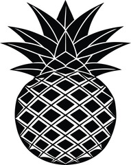Obraz premium pineapple Silhouette Vector design illustration