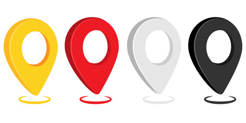 Vector map location markers. GPS location symbol. Modern map marker collection. Elements for your design.